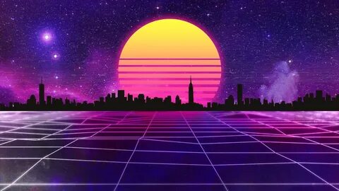 The sun #Music The city #Stars #Space #Background #80s #Neon