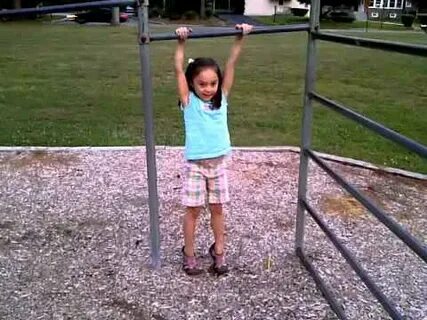 Inna hanging upside-down on the monkey bars - YouTube