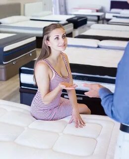 The girl on mattress. stock photo. Image of morning - 115758