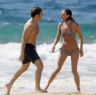 Laura Haddock wearing tiny string bikini with her boyfriend 