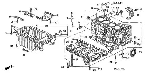 Cylinder block/oil pan для Honda CIVIC FA5, год: 2007. OEM з