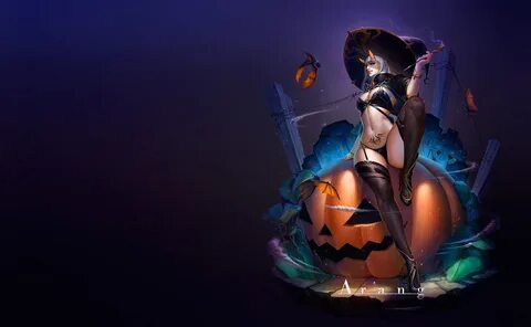 Wallpaper : Halloween, pumpkin, anime girls, artwork 1920x11
