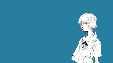 Ayanami Rei, Neon Genesis Evangelion, simple background - HD