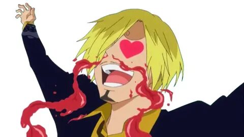 Sanji one piece coeur aime adore nosebleed Anime nosebleed, 