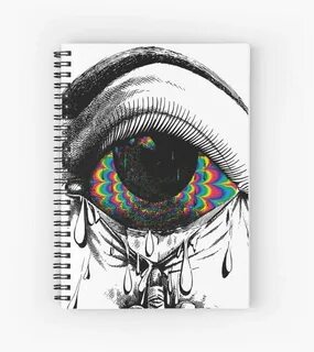 Eye Reaction Spiral Notebook by Happy-and-Neat Psychedelic d