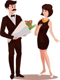 Couple Love Illustration - Dating - (1600x1600) Png Clipart 