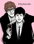 John & Paul if they have a mobil Beatles cartoon, Lennon and