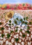 Picking Cotton by Barbel Amos Southern art, Cotton painting,