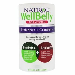 Natrol, WellBelly, Probiotics + Cranberry, For Women, 30 Cap