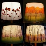 Stunning hand painted lampshade by Carlye Baines. she also m