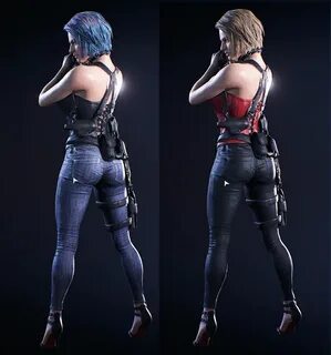ALL Cutscene Jill Corset Black and Red 4K RE3 DrSlumpX at Re