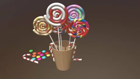 Леденцы и конфетки/lollypop and candy - 3D model by Smartik 