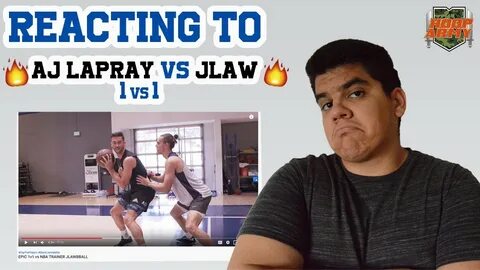 EPIC 1v1 AJ LAPRAY vs NBA TRAINER JLAWBBALL II REACTION - Yo