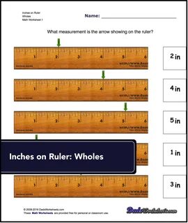 Worksheets For Measuring Length On An Imperial Inch Ruler - 