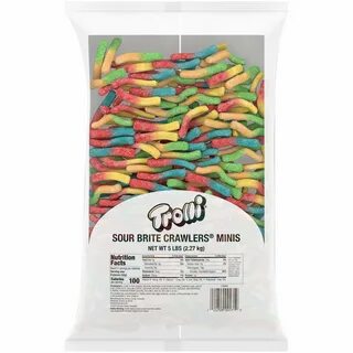 Trolli Sour Brite Crawlers Gummy Worms, 5 Pound Bulk Candy B