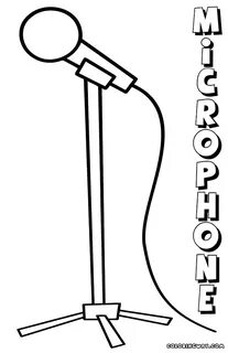 Microphone Coloring Pages - Coloring Home