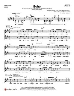 Echo Sheet Music PDF (Elevation Worship / Tauren Wells) - Pr