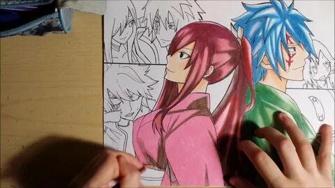 Speed drawing - Fairy Tail (Jellal & Erza) - YouTube