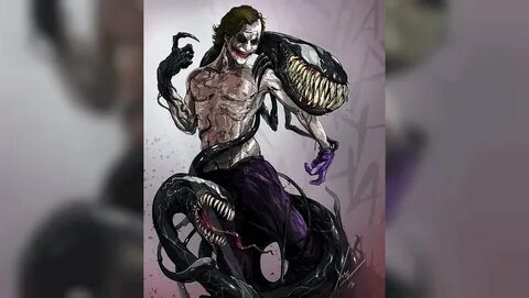 Der Künstler kombinierte Joker und Venom in der Kunst. Hier 