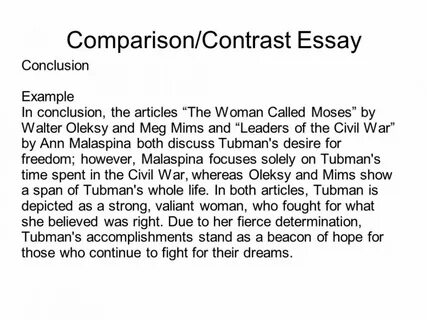 Essay comparing