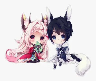 Chibi Kawaii Couple Anime Chibi, HD Png Download , Transpare