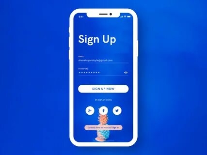 Daily UI - Sign Up on Behance