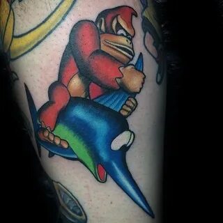 40 Donkey Kong Tattoo Designs For Men - Retro Gamer Ink Idea