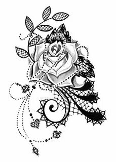 lace rose tattoo Lace rose tattoos, Lace tattoo design, Lace