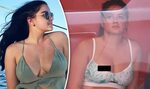 Ariel Winter suffers NIP-SLIP as she squeezes ample bust int