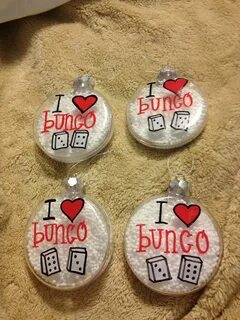 "I Love Bunco" Christmas Ornaments Bunco party, Bunco themes