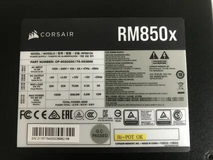 Блок питания Corsair RM850x CP-9020200-EU 850W Gold - купить