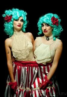 Siamese Twins Zirkus kostüm, Gruselig karneval, Zwillinge ha