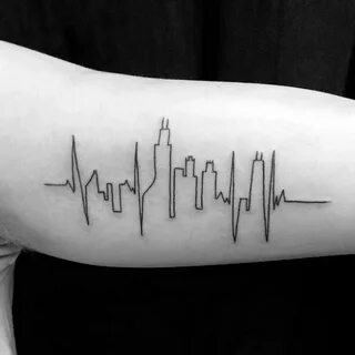 Chicago skyline tattoo Tattoos for guys, Skyline tattoo, Hea