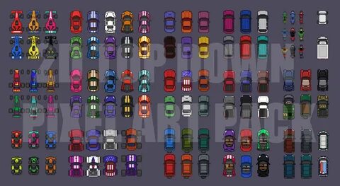Top Down Pixel Art Car All in one Photos