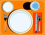 Plate clipart dinner table, Plate dinner table Transparent F
