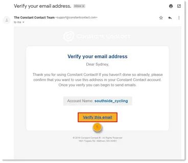 Verify an email address