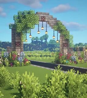 Fairy Arch Aesthetic Minecraft Tutorial 🍄 🌿 ✨ Fairytail Cott