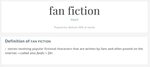 Fan Fiction vs. Fanfiction. When the dictionary doesn’t refl