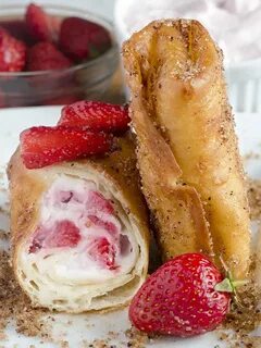 Strawberry Cheesecake Chimichangas Recipe Cheesecake Chimich