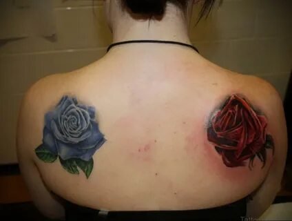 Фото тату с цветами на лопатке 09.03.2020 № 022 -tattoo on t