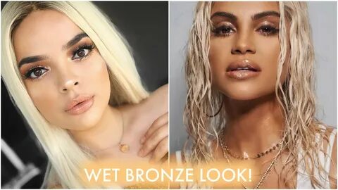 Transforming into Natti Natasha Bronze Summer Makeup JackieF