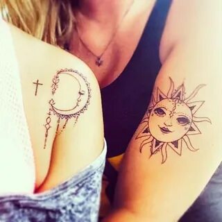 Friend tattoos, Tattoos for daughters, Sun tattoos