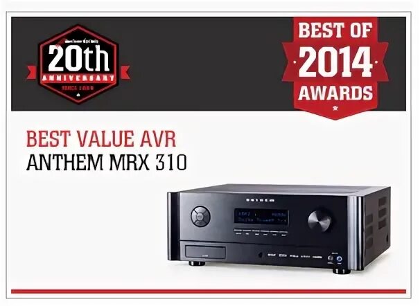 Awards voor Anthem MRX710/510 en MRX310 " ITC Home Theater