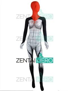 Новый 3D Шелковый Синди Moon Паук женщины костюм супергероя 