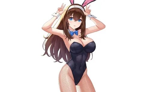 Обои girl, sexy, Anime, rabbit, bunny, suit, busty, tight ка