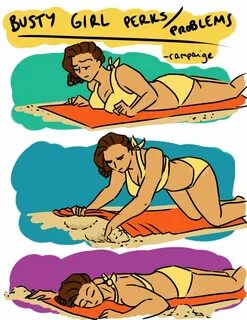 Solved! The big boobs problem at the beach - 9GAG