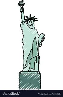 Cartoon Statue Of Liberty Vector - berührende worte liebe