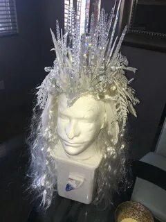 White witch/ ice queen diy headdress Ice queen costume, Quee
