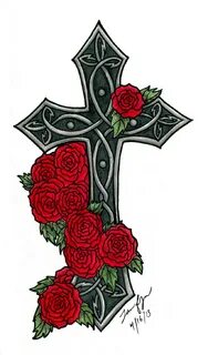 1000+ images about roses and crosses Cross tattoos ... - Cli