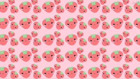 Strawberry Kawaii Kawaii background, Kawaii wallpaper, Cute 